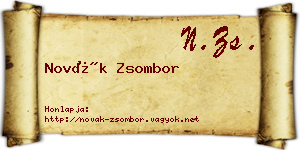 Novák Zsombor névjegykártya