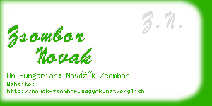 zsombor novak business card